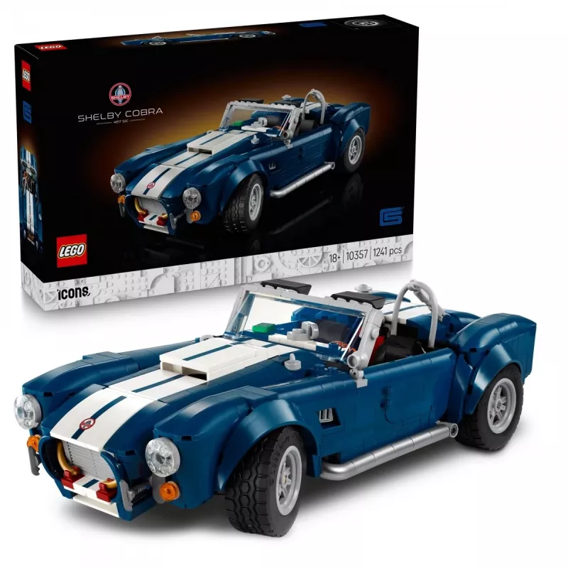 LEGO Icons 10357 Shelby Cobra 427 S/C – Statybinis automobilio modelis suaugusiems