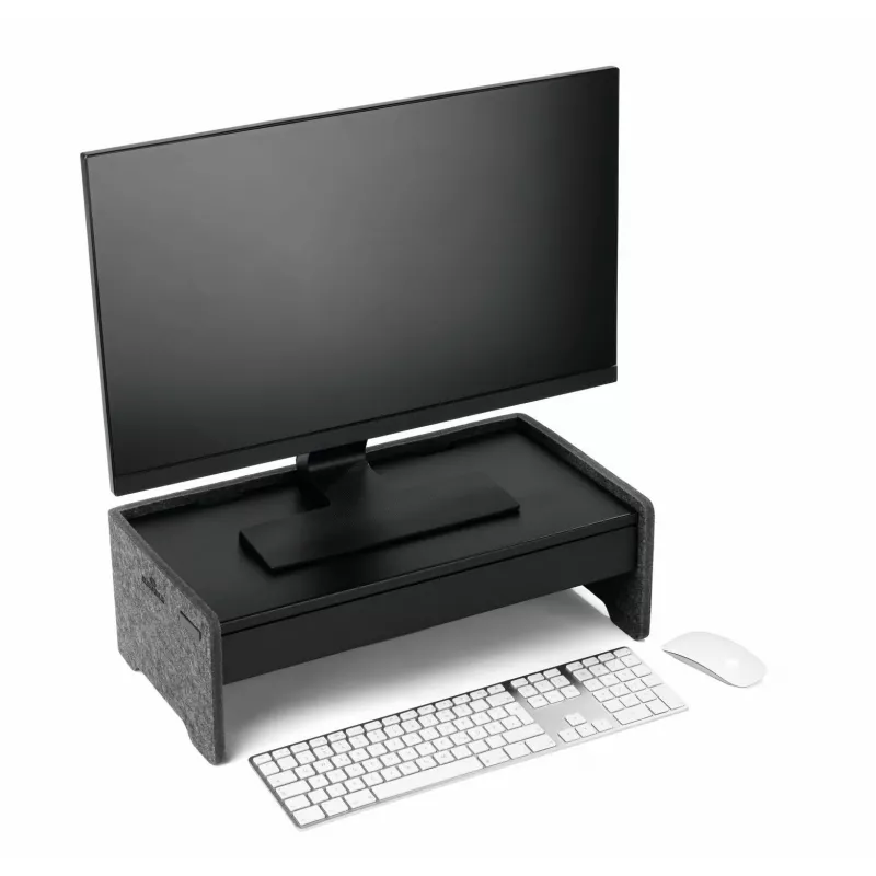 Durable 508201 stalčius monitoriaus laikikliui juodas metalinis 468 mm plotis 221 mm gylis 53 mm aukštis