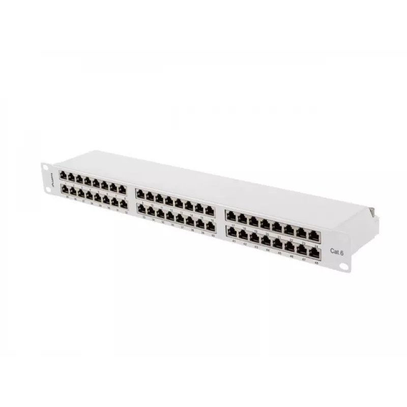 Patch panel LANBERG PPS6-1048-S 48 prievadų 1U 19 colių Cat6 FTP ekranuotas