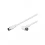 Wentronic Goobay SAT kampinis jungiamasis laidas, F-Quick, 100% ekranuotas, baltas, 1,5 m - F-Kištukas (Quick) F-Kištukas (Quick) 90° (67347)