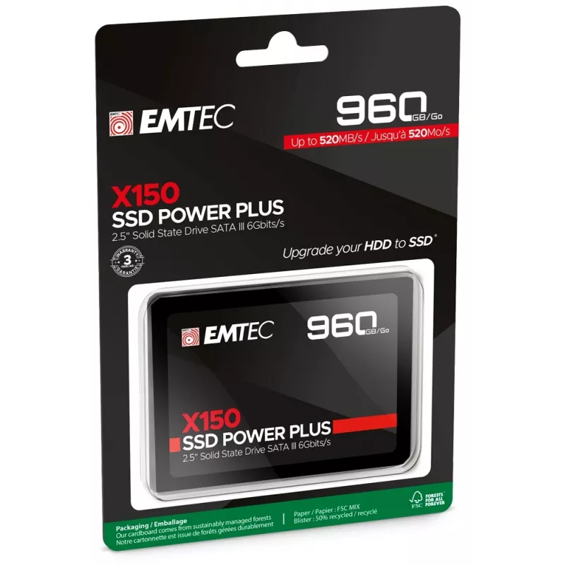 SSD Emtec X150 Power Plus 960 GB 2,5 colio SATA III