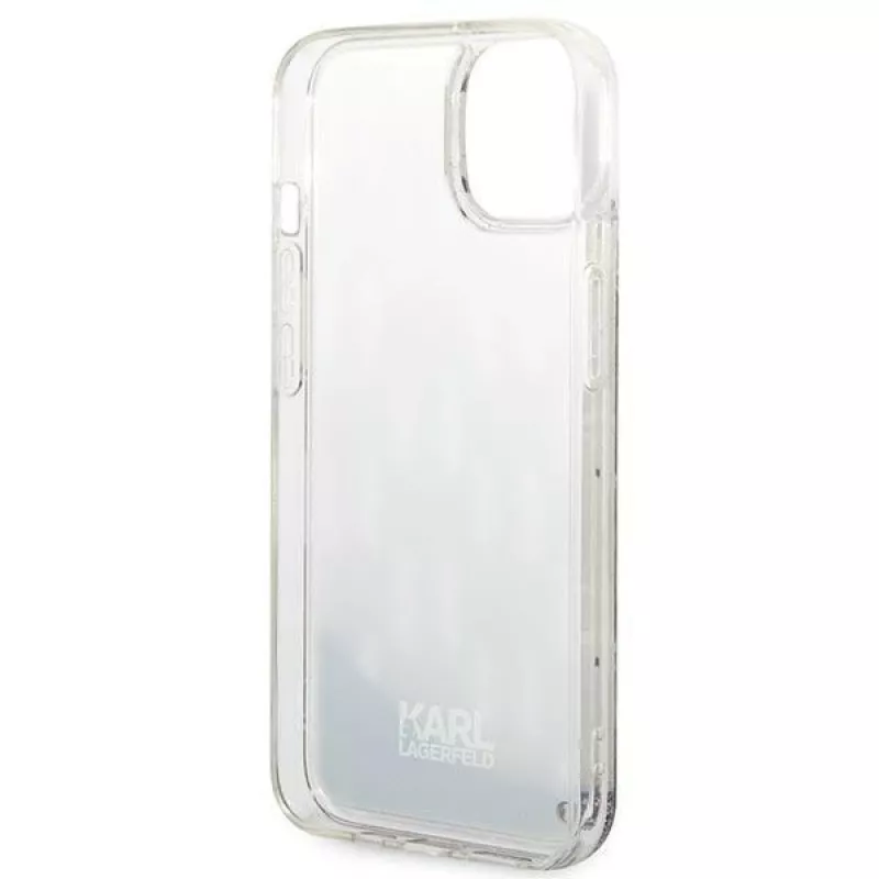Karl Lagerfeld KLHCP14MLMNMS iPhone 14 Plus 6,7″ kietas dėklas sidabrinis / sidabrinis Liquid Glitter Monogram