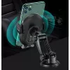 Automobilinis indukcinis telefono laikiklis usams US-CD131 15W automatinis užspaudimas, montuojamas ant priekinio stiklo ir prietaisų skydelio