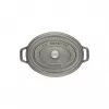 Ketaus ovali kokoto Staub 29 cm, grafito pilka