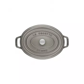Ketaus ovali kokoto Staub 29 cm, grafito pilka
