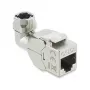 Keystone RJ45 modulis DELOCK 90374 Cat.6A 90° be įrankių