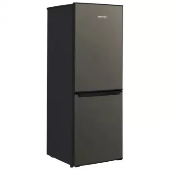 Šaldytuvas su šaldikliu MPM MPM-215-KB-39/E — 215 L, apatinis šaldiklis, tamsus inoksas, apverčiamos durelės, LED apšvietimas