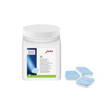 Valymo tabletės JURA Descaler 70751 kavos aparatams, 36 vnt. plastikiniame indelyje