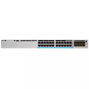 Cisco Catalyst 9300L Network Advantage valdomas L3 jungiklis, 24x Gigabit Ethernet, 8x mGig, 4x 10G SFP+