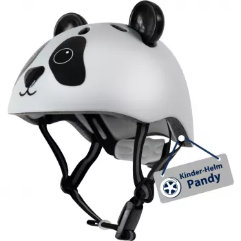 Kinderhelm Pandy weiß/schwarz, Gr. 48-52