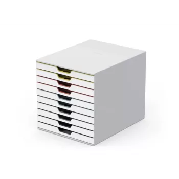 Dėžutė dokumentams Durable VARICOLOR Mix 10 plastikinė įvairiaspalvė balta 763027