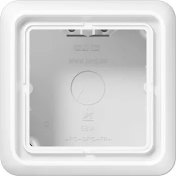 Sieninis kištukinis lizdas JUNG CD 581 A WW, baltas, duroplast korpusas, 85×85×47 mm