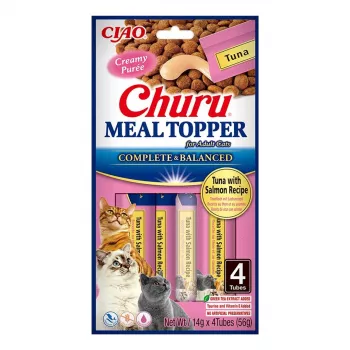 INABA Churu Meal Topper Tuna su lašiša, 4 x 14 g pakeliai