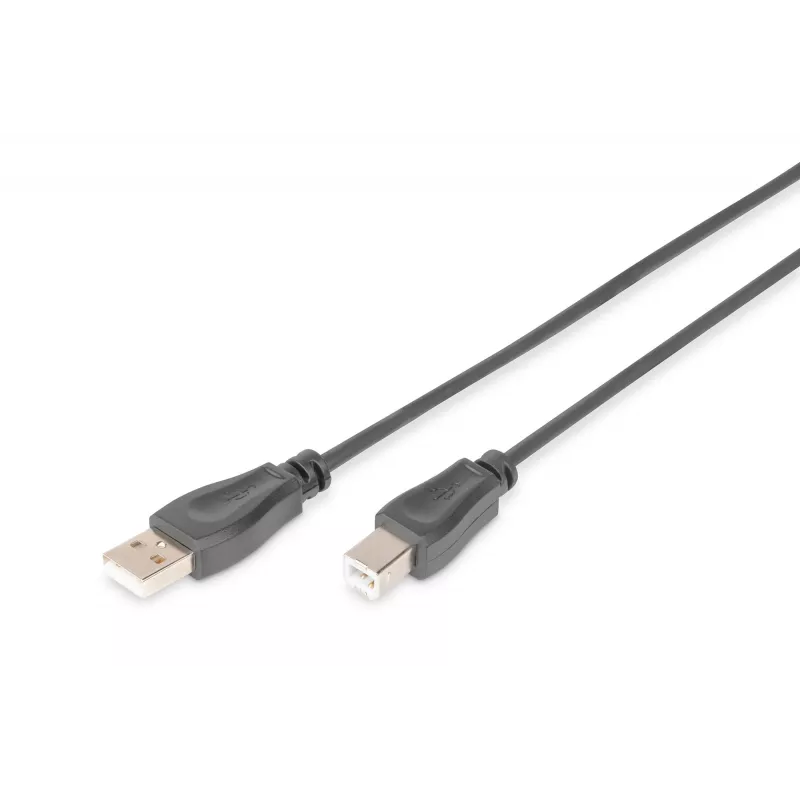 Digitus ASSMANN USB laidas - USB A (4 kontaktų, vyriškas) - USB B (4 kontaktų, vyriškas) - 50 cm (USB 2.0) - Juodas (AK-300105-005-S)