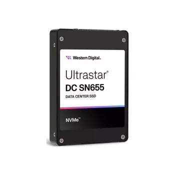 Vidinis U.3 SSD Western Digital Ultrastar DC SN655 15.36 TB (PCIe 4.0, NVMe 1.4b, 6800/3700 MB/s)