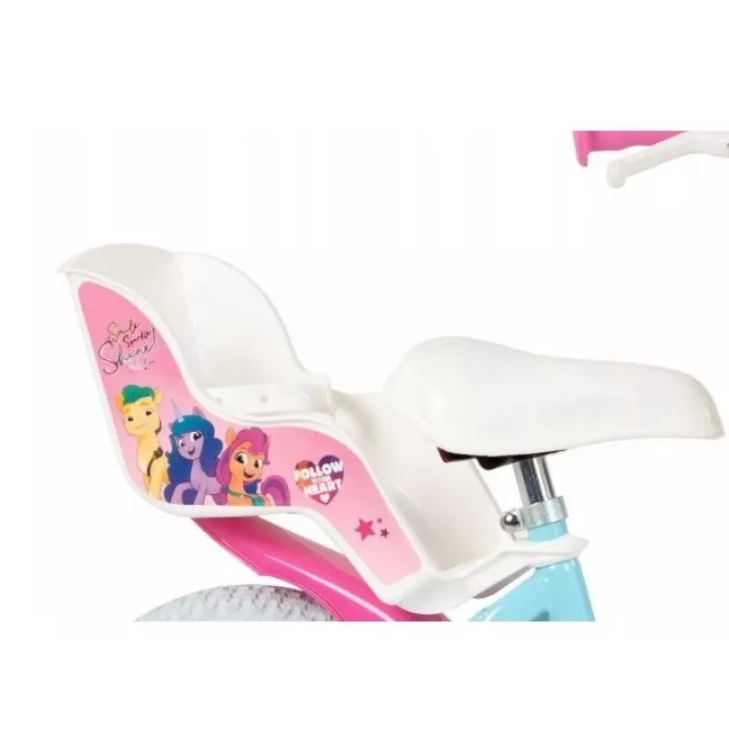 Vaikiškas dviratis Toimsa TOI1497 14 colių ratas, My Little Pony tema, nuo 4 iki 6 metų, 4 ratai, priekiniai/galiniai apkabiniai stabdžiai