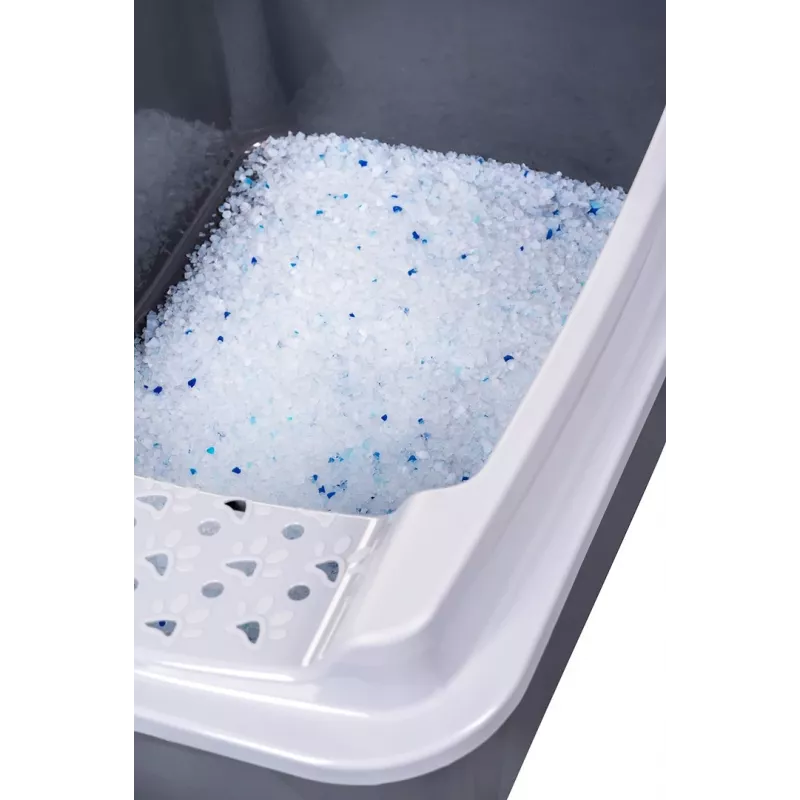 Katės tualetas DIAMENTIQ Bonita pilkas plastikinis 571×392×209 mm, 1 kg