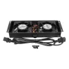 Aušinimo ventiliatorius Extralink 2 FANS ROOF COOLING UNIT 220V AC juodas metalinis