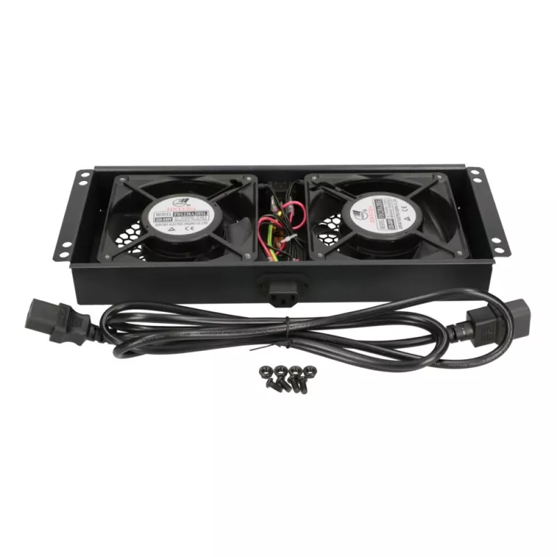 Aušinimo ventiliatorius Extralink 2 FANS ROOF COOLING UNIT 220V AC juodas metalinis
