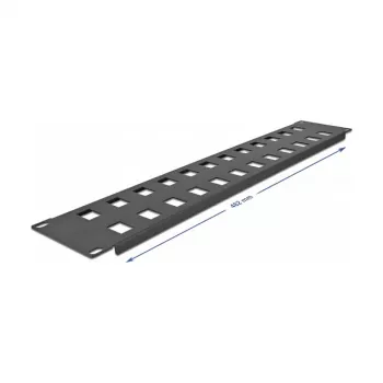 Keystone skydelis DeLOCK 19 colių Keystone Patch Panel 24 prievadai 2U juodas