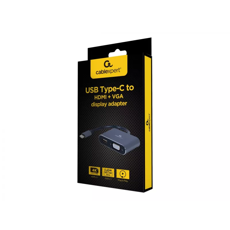 Cablexpert A-USB3C-HDMIVGA-01 USB grafikos adapteris pilkas