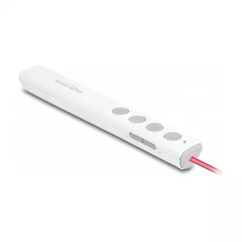 DeLOCK USB lazerinis pristatymo nuotolinis valdiklis baltas belaidis RF USB nano imtuvas