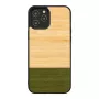 Apsauginis dėklas iš bambuko medienos man and wood iPhone 12 Pro Max – Forest Black