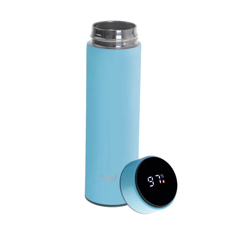 Vakuuminis termosas Adler AD 4506BL – LED temperatūros ekranas, mėlynas