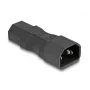 Maitinimo adapteris DeLOCK IEC 60320 C14 į C13 kištukinis lizdas 10A tiesus juodas