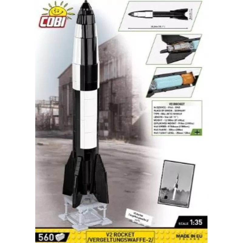 Konstruktorius COBI V2 Raketa 560 dalių Antrasis pasaulinis karas