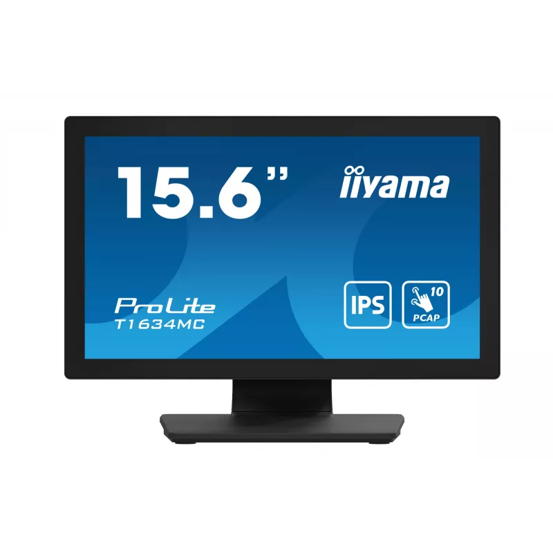 iiyama ProLite T1634MC-B1S kompiuterio monitorius 39,6 cm (15,6 colio) 1920 x 1080 pikselių Full HD LED liečiamas juodas