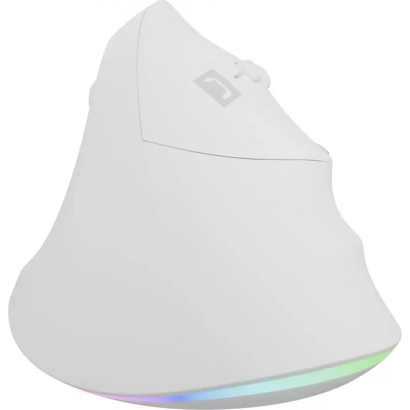 NATEC Crake 2 Pro vertikali pelė, dešinei rankai, USB-A, optinė, 12800 DPI, balta