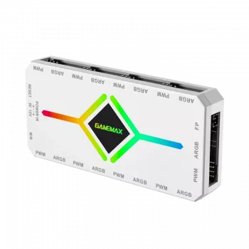 Gamemax V4.0 ARGB PWM HUB BK | Baltas | Ventiliatorių ir RGB šakotuvas