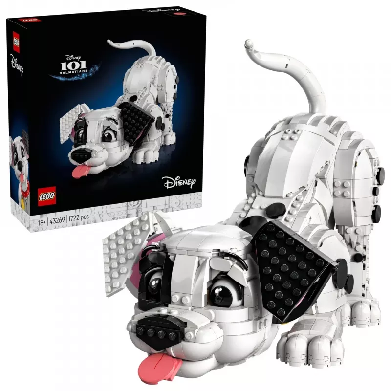 LEGO Disney 43269 101 Dalmatinų šuniukas – kolekcinis statybų rinkinys, 1722 dalių, 220 mm aukščio, 18+