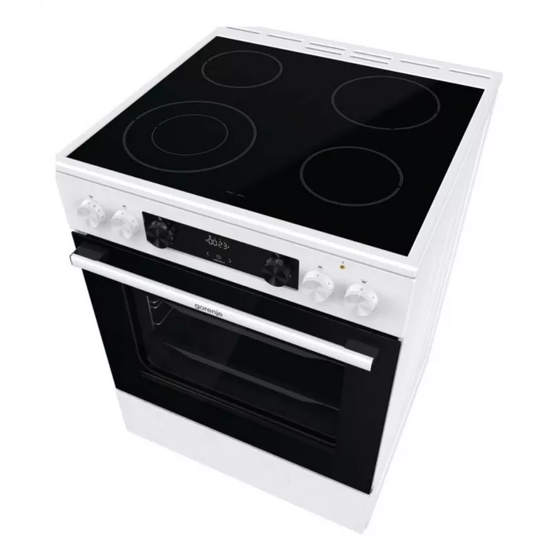 GORENJE GECS6C70WC Laisvai pastatoma elektrinė viryklė su keramine kaitlente