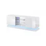 TV spintelė cama meble QIU 160 – baltas blizgus MDF, 1600×420×570 mm