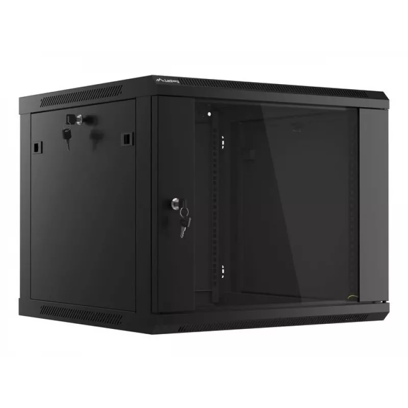 Sieninis stovas LANBERG WF01-6609-10B 9U 19 colių, 600×600×507 mm, 60 kg, IP20, juodos spalvos