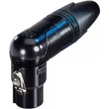 NEUTRIK XLR lizdas, kampinis, 4 kontaktai, juodas NC4FRX-B (1 vnt.)