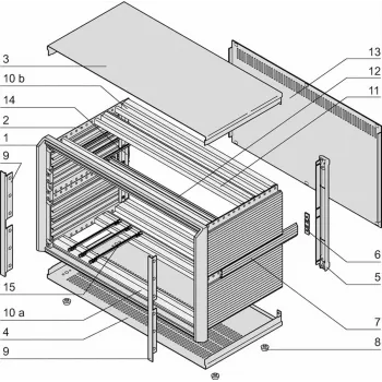 SCHROFF KomplettEnclosure, EMV ekranuotas - PROPAC PRO korpusas 3HE 84TE 266T (24576109)