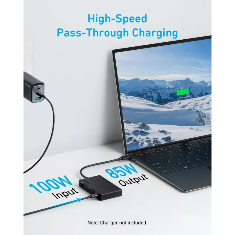Anker 332 USB 3.2 Gen 1 Type-C juodas 100W 4K Ultra HD