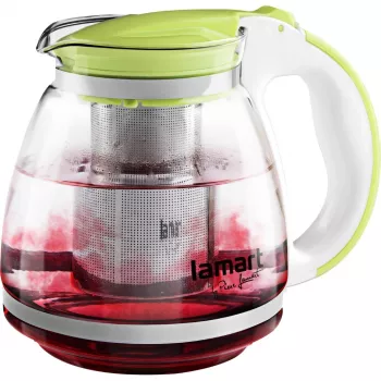 Arbatinukas infuzeris Lamart LT7028 žalias permatomas 13 cm skersmuo 155 mm aukštis
