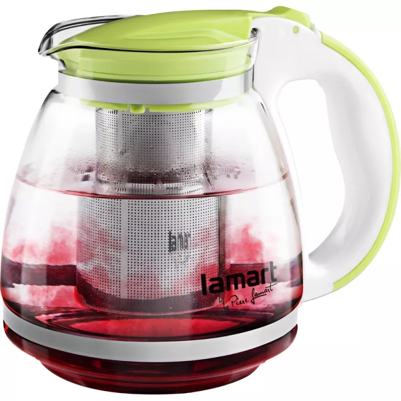 Arbatinukas infuzeris Lamart LT7028 žalias permatomas 13 cm skersmuo 155 mm aukštis