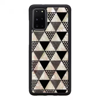 Apsauginis dėklas iKins Samsung Galaxy S20+ – juodas piramidės raštas