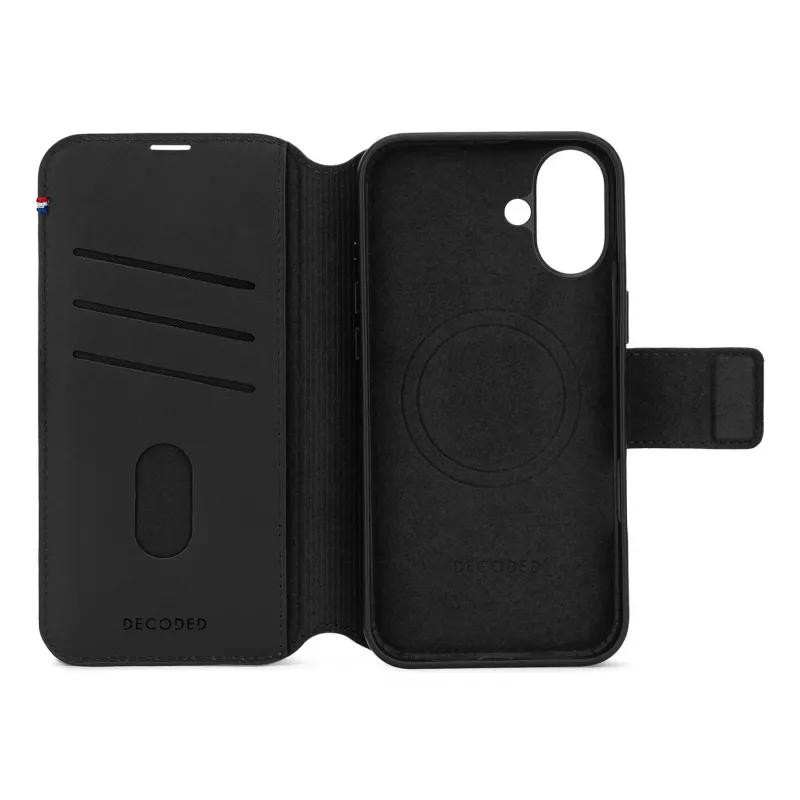 Odinis dėklas iPhone 16, juodas