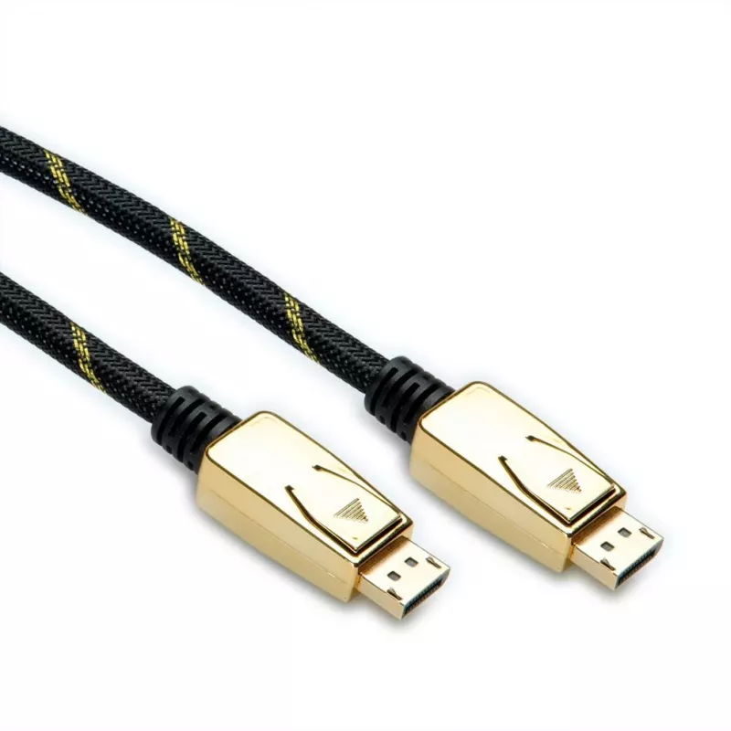 ROLINE 11.04.5921 DisplayPort kabelis 2 m juodas - auksinis (11.04.5921)