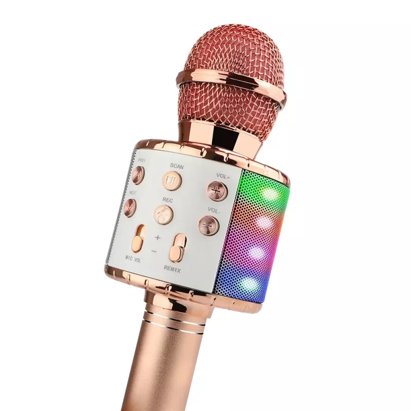 Manta MIC20-GL Gold karaoke mikrofonas su garsiakalbiu