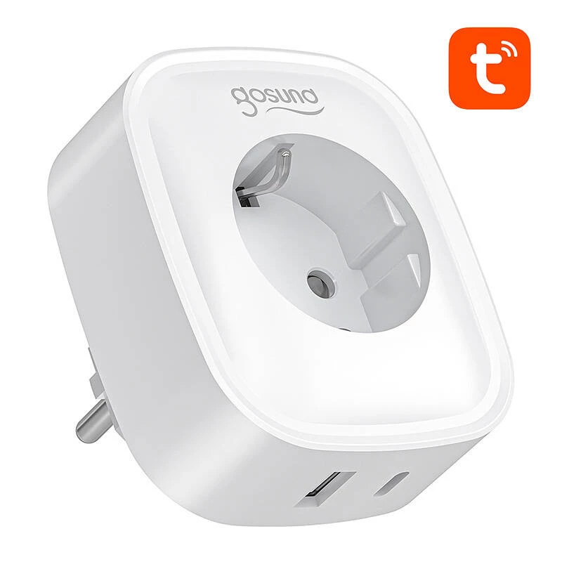 Gosund SP6 išmanusis kištukas 16A su USB-C 20W – nuotolinis valdymas per „Wi‑Fi“ namų automatizacijai