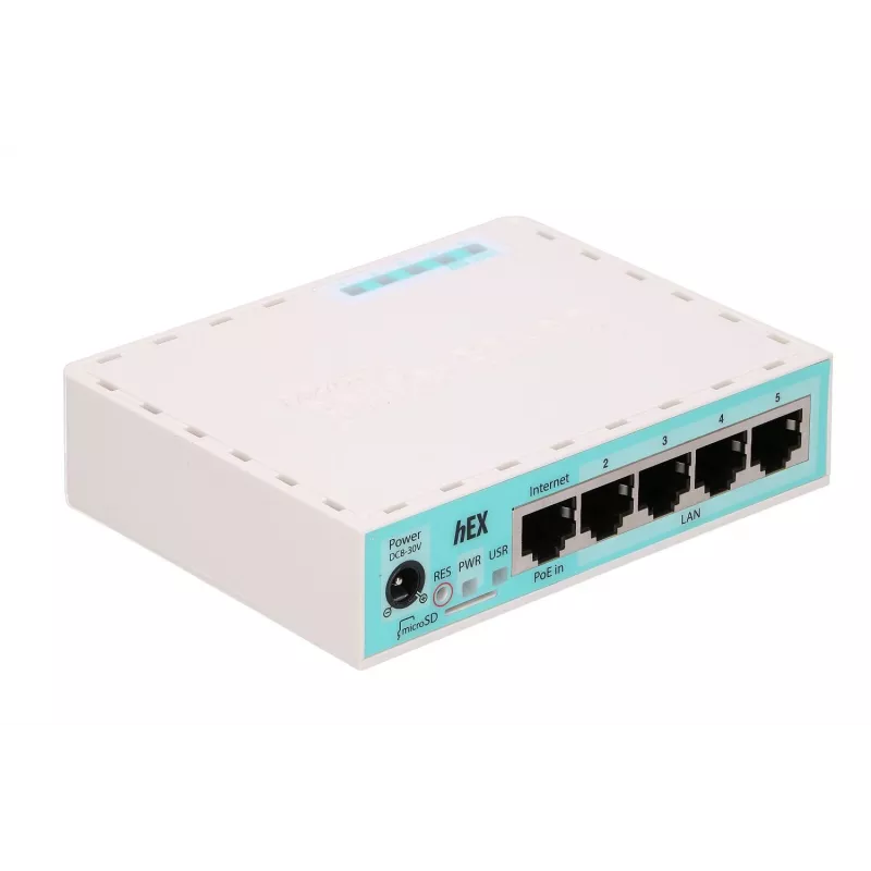 Mikrotik RB750GR3 belaidis maršrutizatorius Gigabit Ethernet Turquoise, White