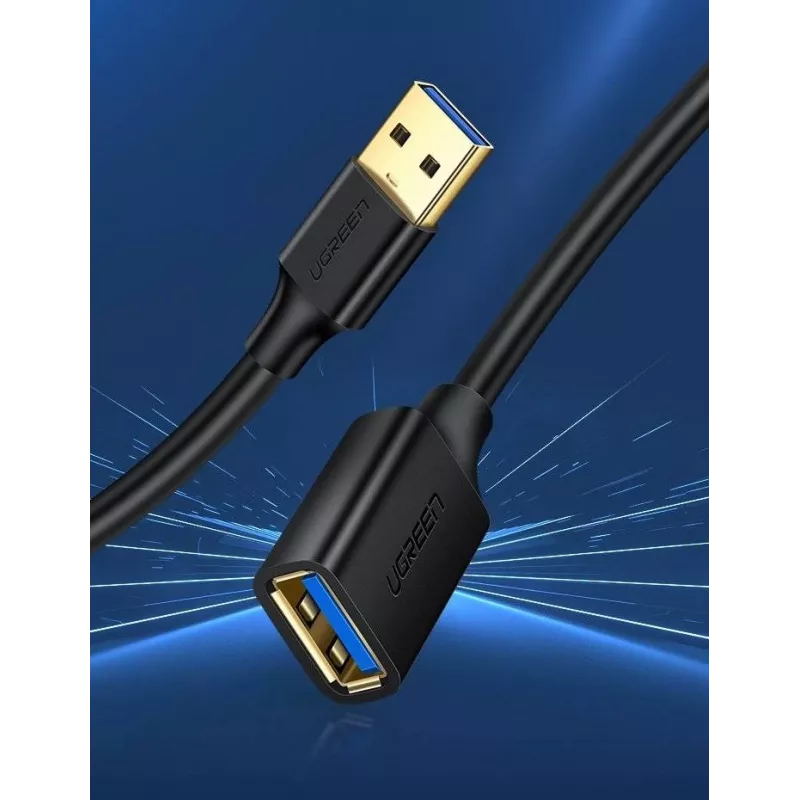 Ugreen USB 3.0 prailginimo laidas (motina) prie USB 3.0 (tėvas) 2m (juodas)