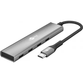 Goobay Slim 4 prievadų USB-C centras USB-C iki 5 Gbit/s